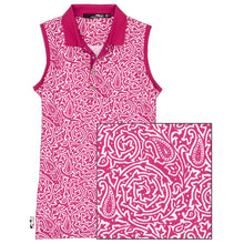 Load image into Gallery viewer, RLX Ralph Lauren Print Airflow Pk Womens Golf Polo - Arub Pk Blc Vin/L
 - 1