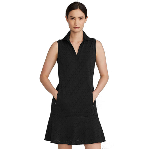 RLX Ralph Lauren V-Neck Eye Blk Womens Golf Dress