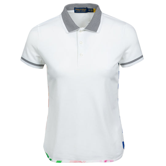 Polo Golf Ralph Lauren Performance Pique Shirt Tail White Womens Golf Polo