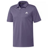 Adidas Advantage Novelty Purple Mens Golf Polo
