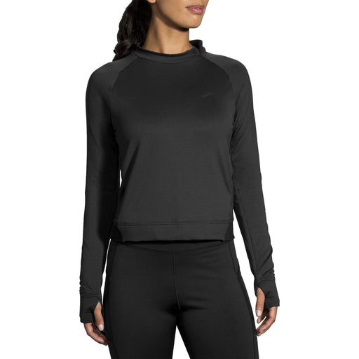 Brooks Notch Thermal Wmn Long Sleeve Running Shirt - BLACK 001/XL