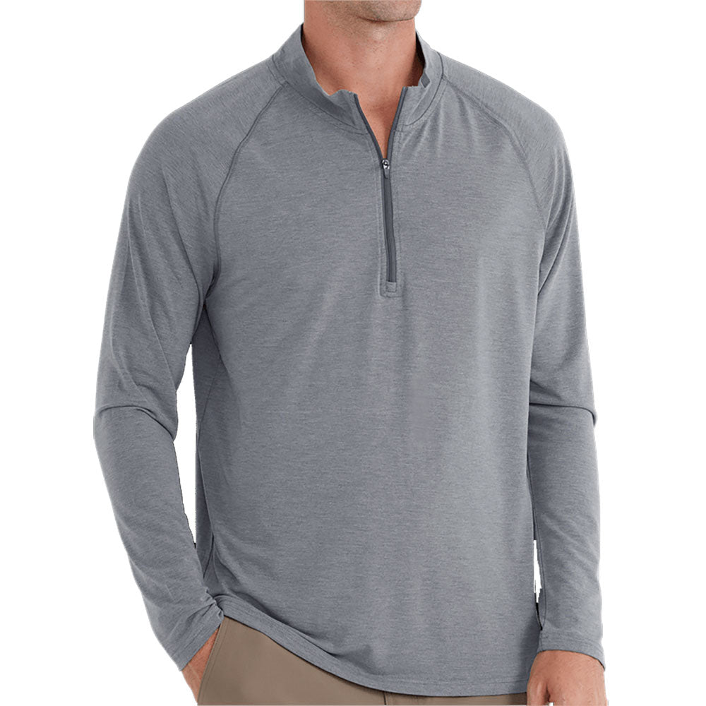 Free Fly Bamboo Flex Mens 1/4 Zip - HTHR BL DSK 422/XL