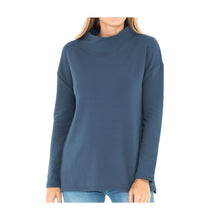 Load image into Gallery viewer, Free Fly Bamboo Thermal Flc Wmns Mockneck Pullover - TRUE NAVY 103/XL
 - 4