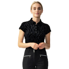 Load image into Gallery viewer, Daily Sports Blanche Blk Wmn Cap Sleeve Golf Polo
 - 1