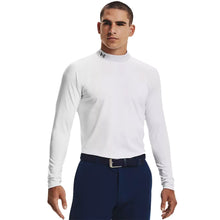 Load image into Gallery viewer, Under Armour ColdGear Infrared Mock Mns Golf Shirt - WHITE 100/XXL
 - 3