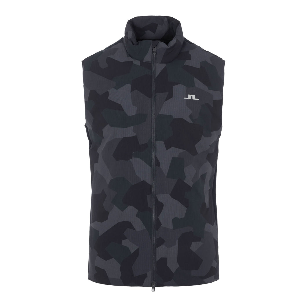 J. Lindeberg Paklight Print Nvy Camo Men Golf Vest