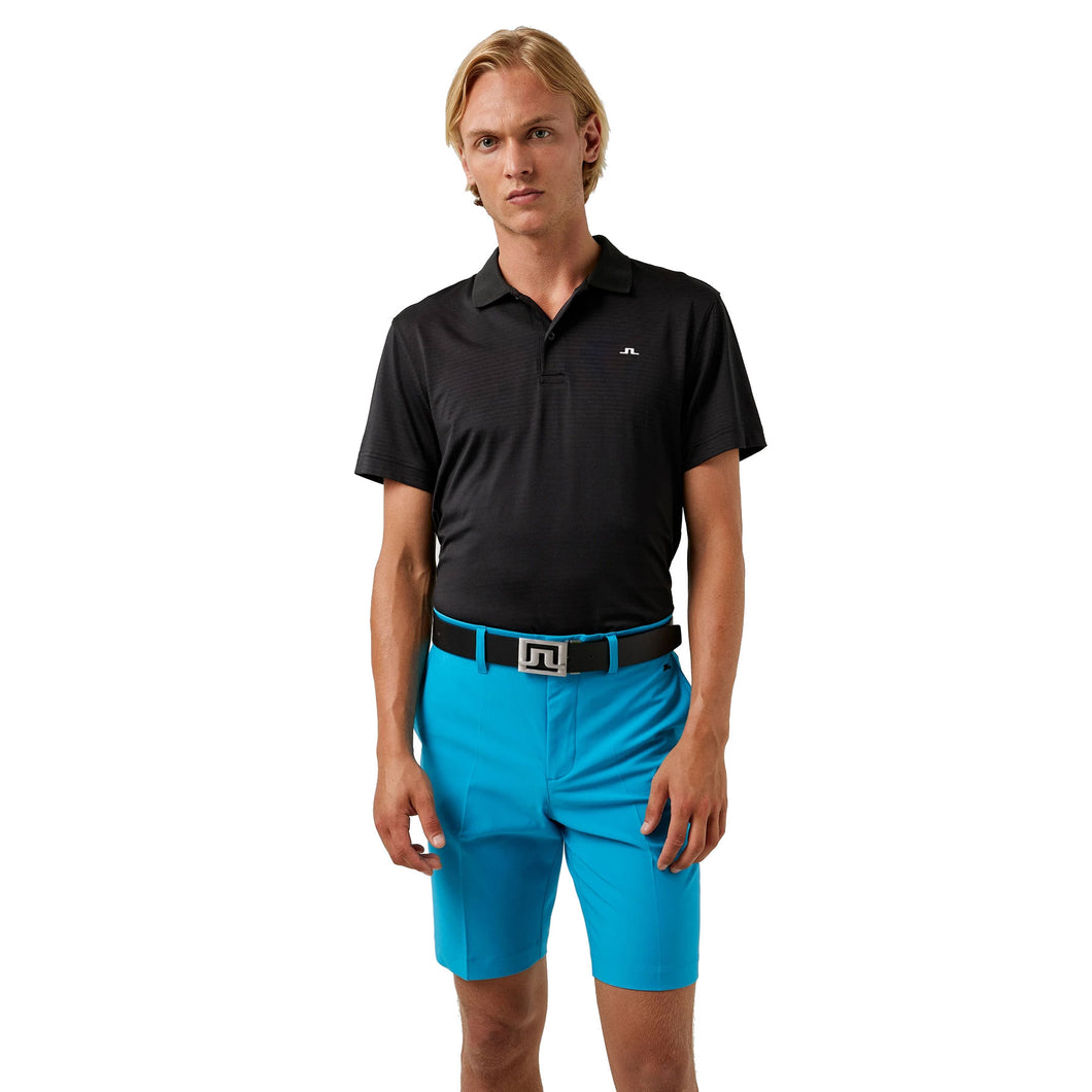 J. Lindeberg Lars Regular Fit Black Mens Golf Polo