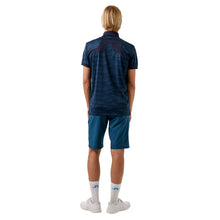 Load image into Gallery viewer, J. Lindeberg KV Print Reg Fit Blue Mens Golf Polo
 - 2