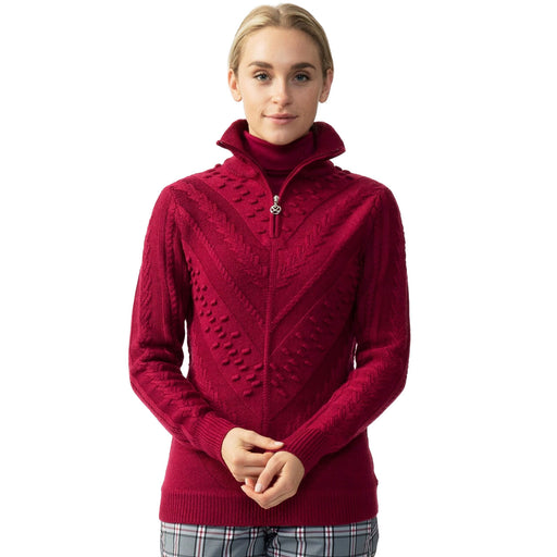 Daily Sports Amedine Womens 1/4 Zip Golf Sweater - PLUM 895/L