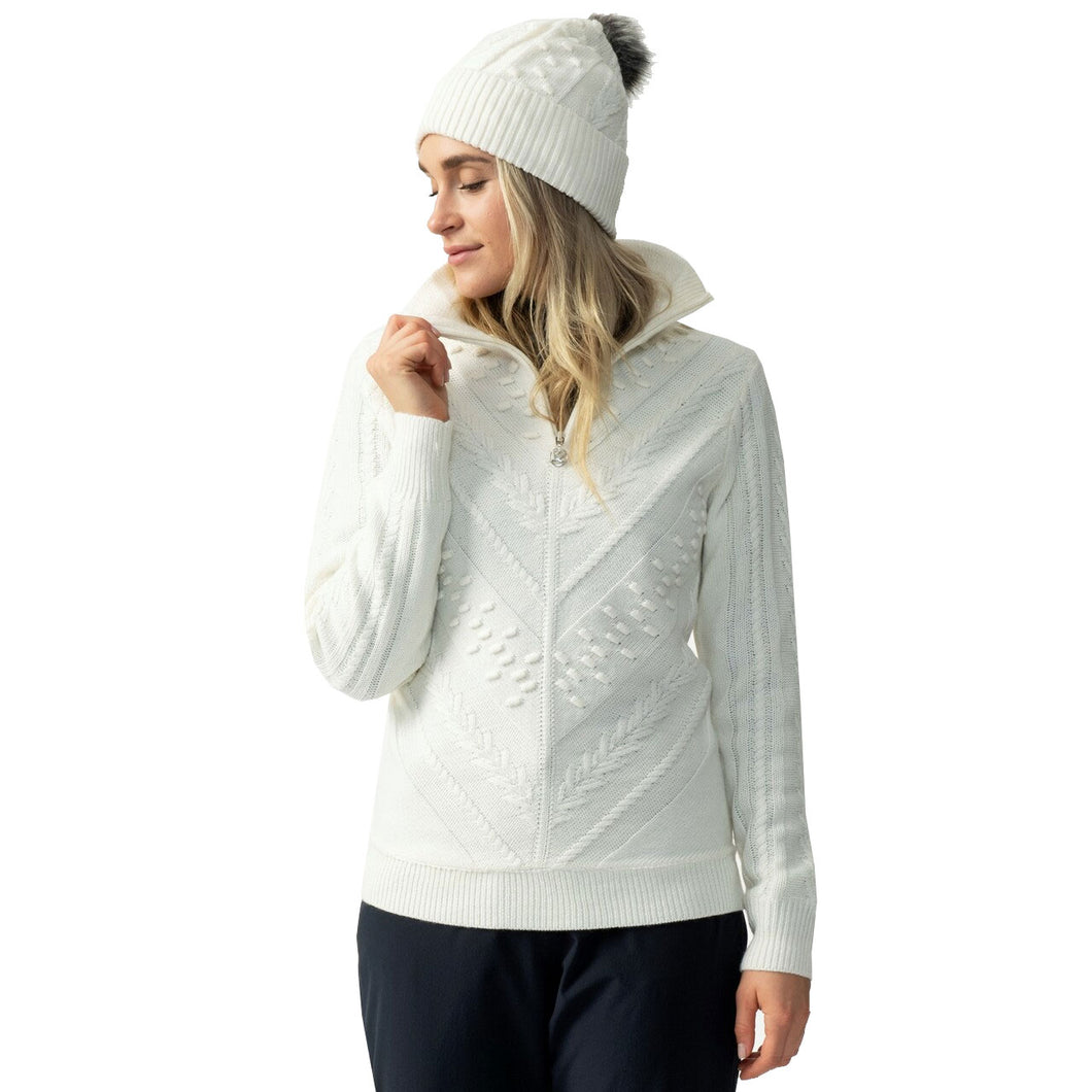 Daily Sports Amedine Womens 1/4 Zip Golf Sweater - WHITE 100/L