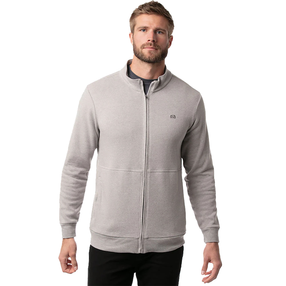 TravisMathew Nice Gesture Mens Golf Jacket - Hth Md Gry 0hmd/XL