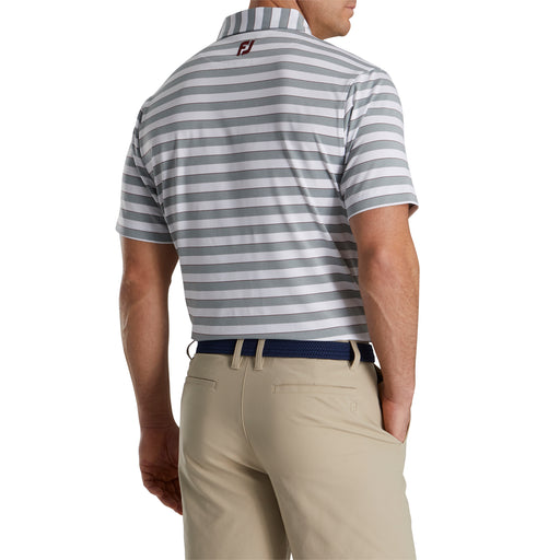 FootJoy Regency Stripe Lisle Grey Mens Golf Polo