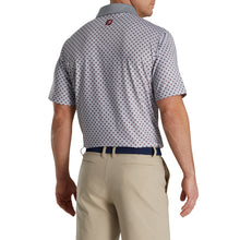 Load image into Gallery viewer, FootJoy Geometric Print Lisle Grey Mens Golf Polo
 - 2