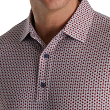 Load image into Gallery viewer, FootJoy Loop Print Lisle Merlot Mens Golf Polo
 - 3