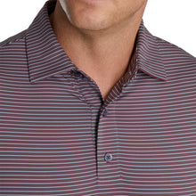 Load image into Gallery viewer, FootJoy Pin Stripe Lisle Smoke Mens Golf Polo
 - 3