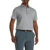 FootJoy Athletic Fit Deco Print Heather Grey Mens Golf Polo