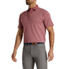 FootJoy Diamond Line Print Lisle Merlot Mens Golf Polo