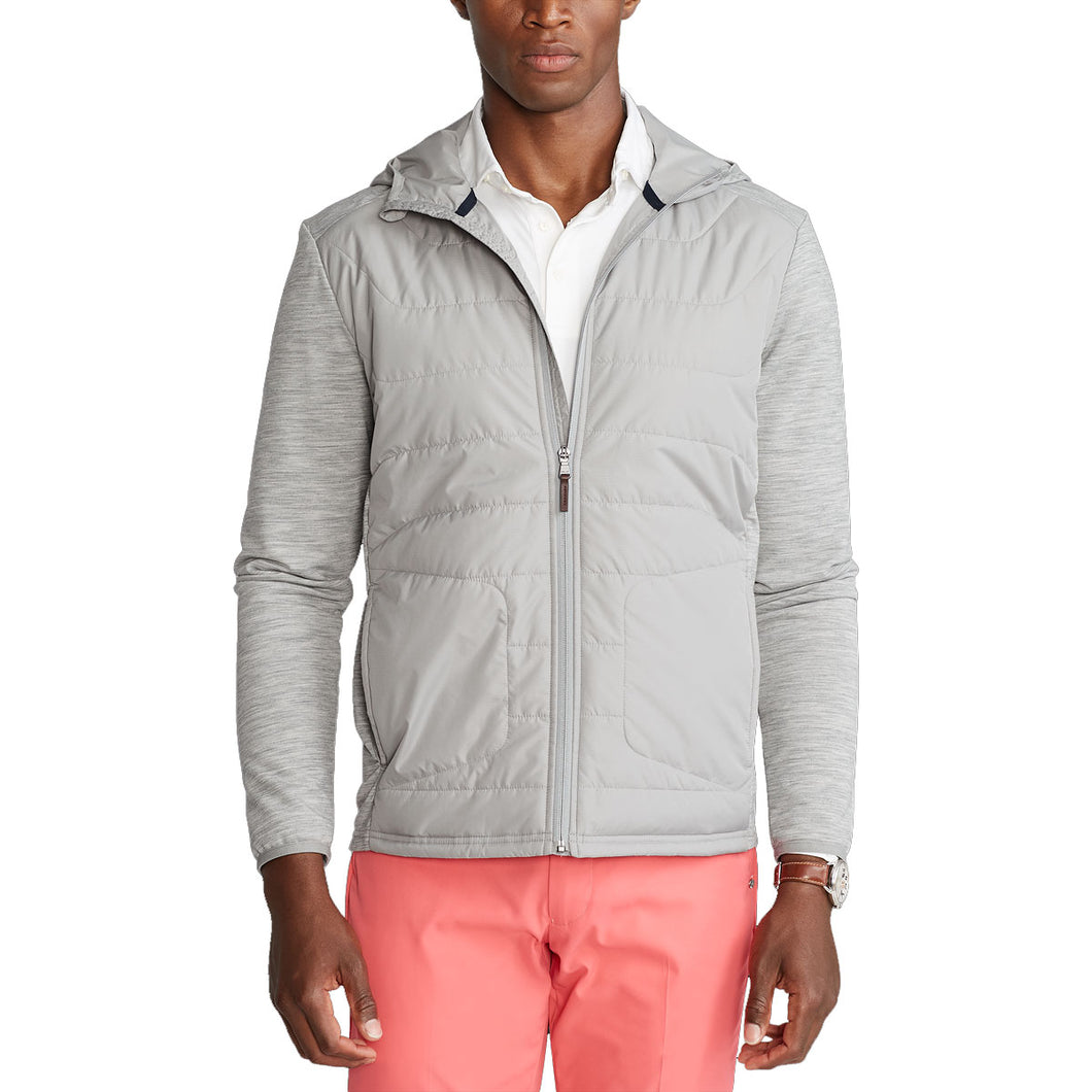 RLX Ralph Lauren Coolwool Grey Mens FZ Golf Jacket - Lt Grey Heather/XL