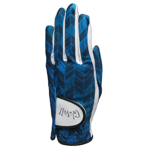 Glove It Fashion Print Left Hand Womens Golf Glove - Teal Chevron/XL