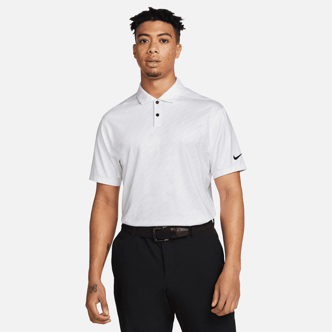Nike Dri-FIT Vapor Stripe OLC Mens Golf Polo - WHITE/BLACK 100/XL