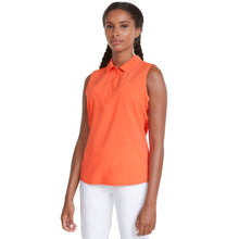 Load image into Gallery viewer, Puma Harding Womens Sleeveless Golf Polo - HOT CORAL 06/L
 - 3
