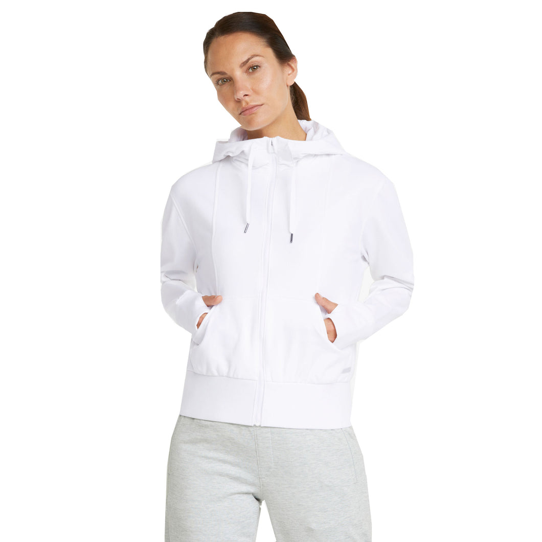 Puma Cloudspun Womens Golf Hoodie - BRIGHT WHITE 01/L