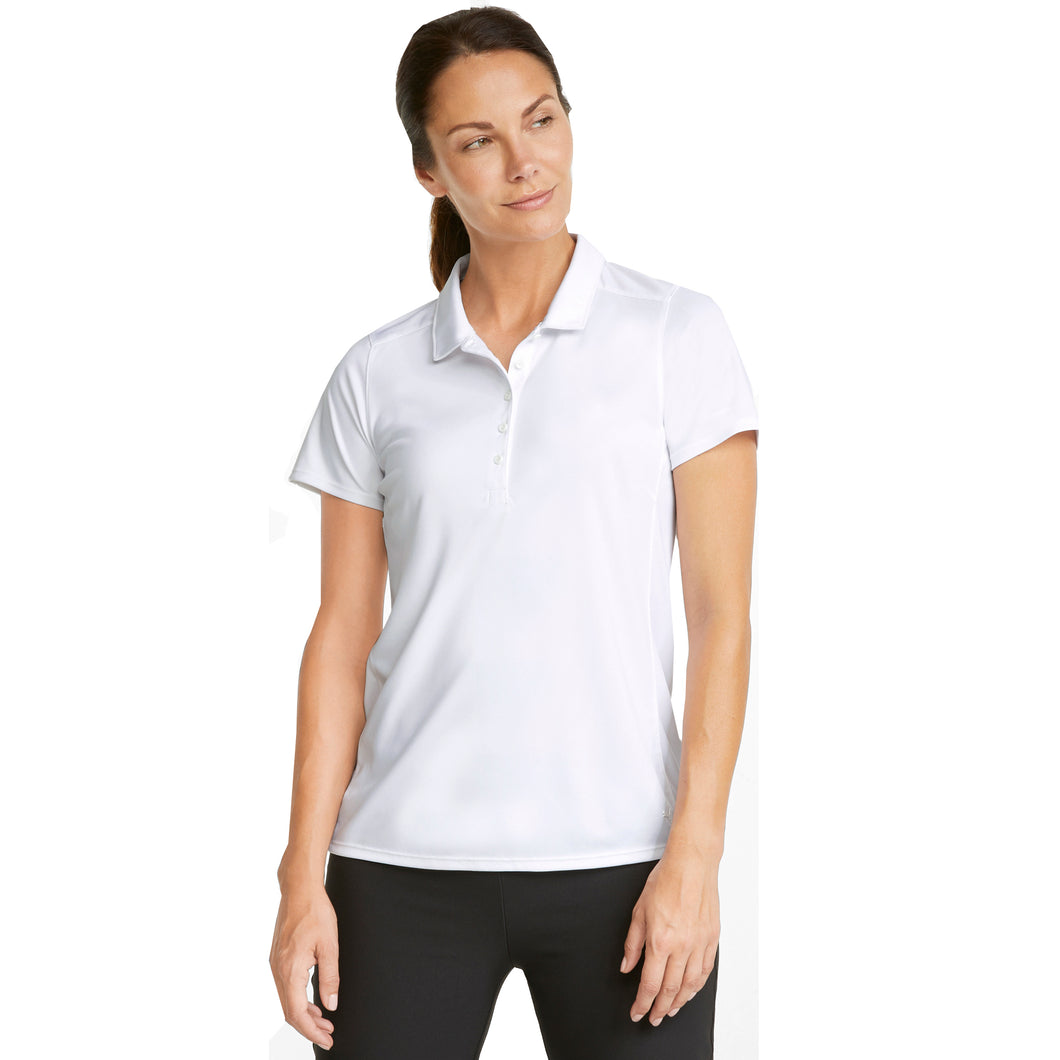 Puma Gamer Womens Golf Polo - BRIGHT WHITE 01/L