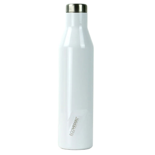 EcoVessel The Aspen 25oz Stain Steel Water Bottle - White Pearl Wp