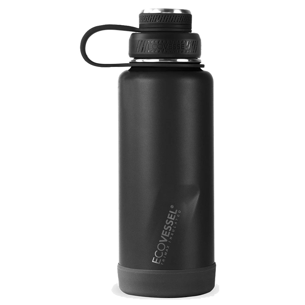 EcoVessel The Boulder 32 Stain Steel Water Bottle - Black Shadow Bs