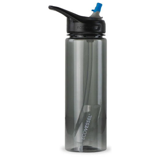 EcoVessel The Wave 24oz Plastic Water Bottle - Black Shadow Bs