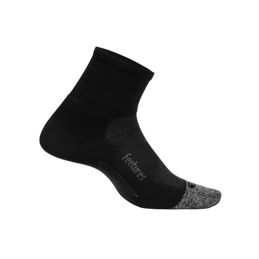 Feetures Elite Light Cushion Unisex Quarter Socks - BLACK 159/XL