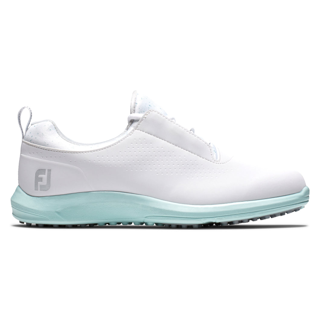 FootJoy Leisure Spikeless Womens Golf Shoes - White/Seafoam/B Medium/10.0