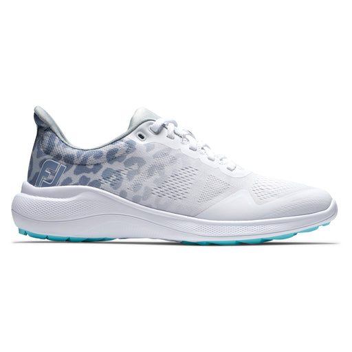 FootJoy Flex Spikeless Womens Golf Shoes - White/Grey/B Medium/9.0