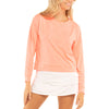Lucky in Love Hype Peach Glow Womens Golf Pullover