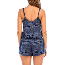 Load image into Gallery viewer, Lucky Brand Tribal Burnout Nvy Wmn Swimsuit Romper
 - 2