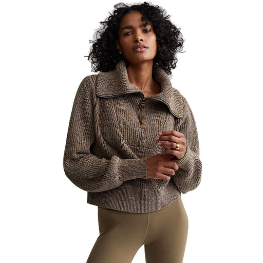 Varley Mentone Womens Half Zip Pullover - Drk Olive Speck/L