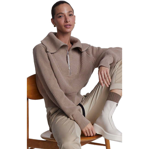 Varley Mentone Womens Half Zip Pullover - Light Taupe/L