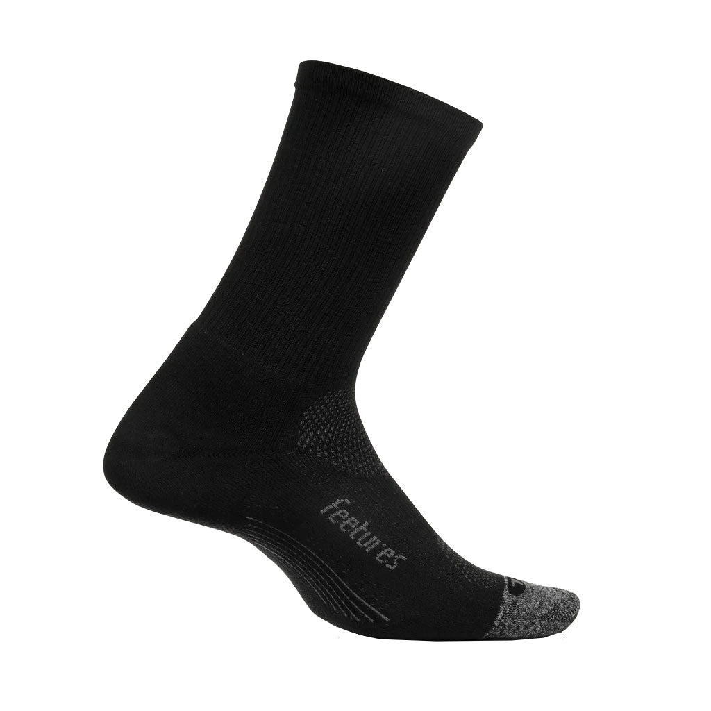 Feetures Elite Light Cushion Mini Crew Socks - BLACK 159/XL