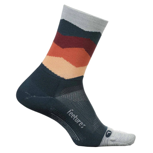 Feetures Elite Light Cushion Mini Crew Socks - SUNSET WAVE 378/XL