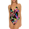 Trina Turk Birds of Paradise Cut Out Maillot Womens Swimsuit