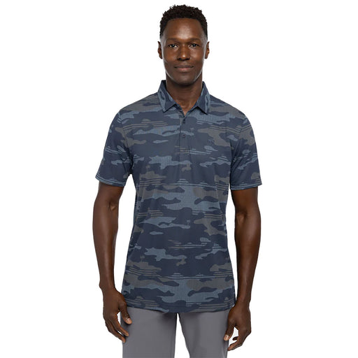 TravisMathew Heater Camo Mens Golf Polo - Blue Nights/XXL