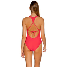 Load image into Gallery viewer, Sunsets Rue Racerback Geranium 1pc Womens Swimsuit
 - 2