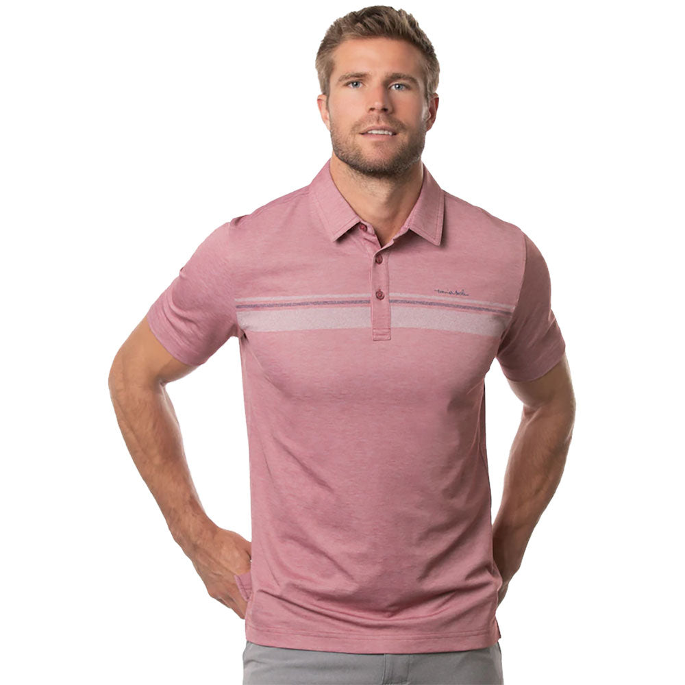 TravisMathew Over the Water Mens Golf Polo - Htr Rby Wn 6hrw/XXL