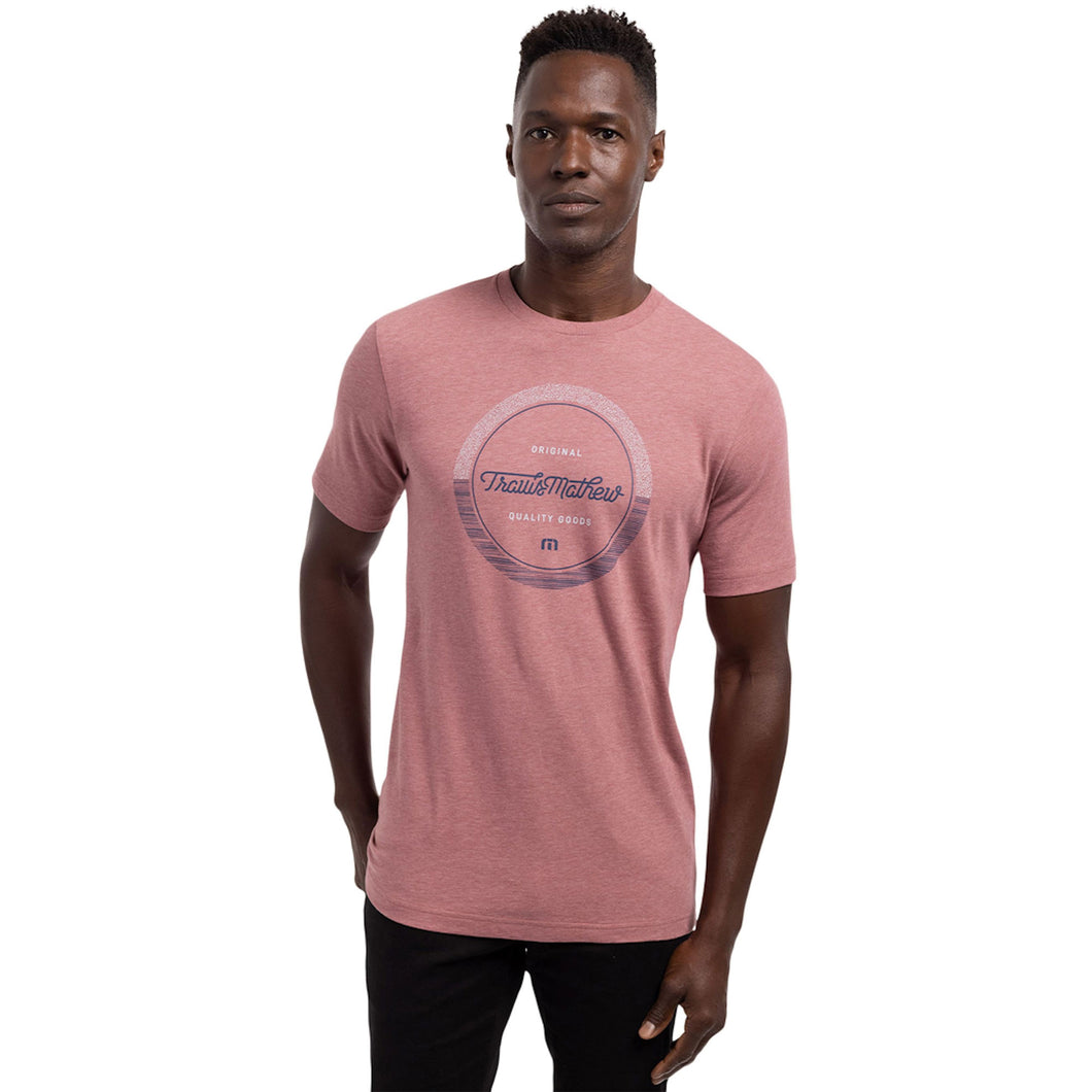 TravisMathew Bliss Index Mens Golf T-Shirt - Htr Rby Wn 4hrw/XL