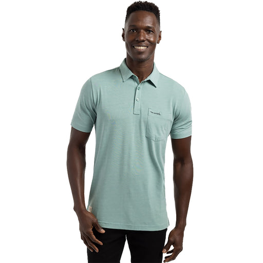 TravisMathew Off The Record Mens Golf Polo - Htr Br Grn 3hbg/XL