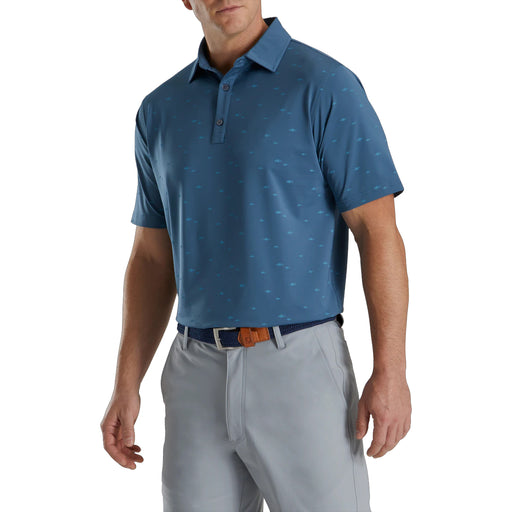 FootJoy School of Fish Print Lisle Mens Golf Polo