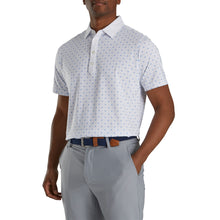 Load image into Gallery viewer, FootJoy Athletic Fit Deco Print Wht Mens Golf Polo
 - 1