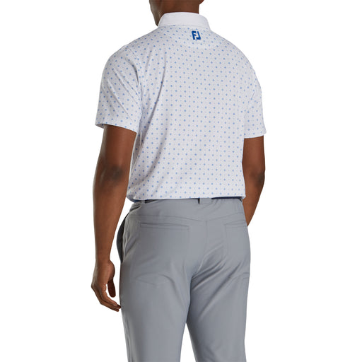 FootJoy Athletic Fit Deco Print Wht Mens Golf Polo