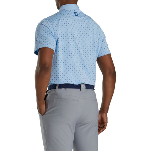 FootJoy Athletic Fit Deco Prnt LtBu Mens Golf Polo