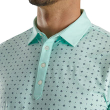 Load image into Gallery viewer, FootJoy Athletic Fit Deco Print Mint Men Golf Polo
 - 3